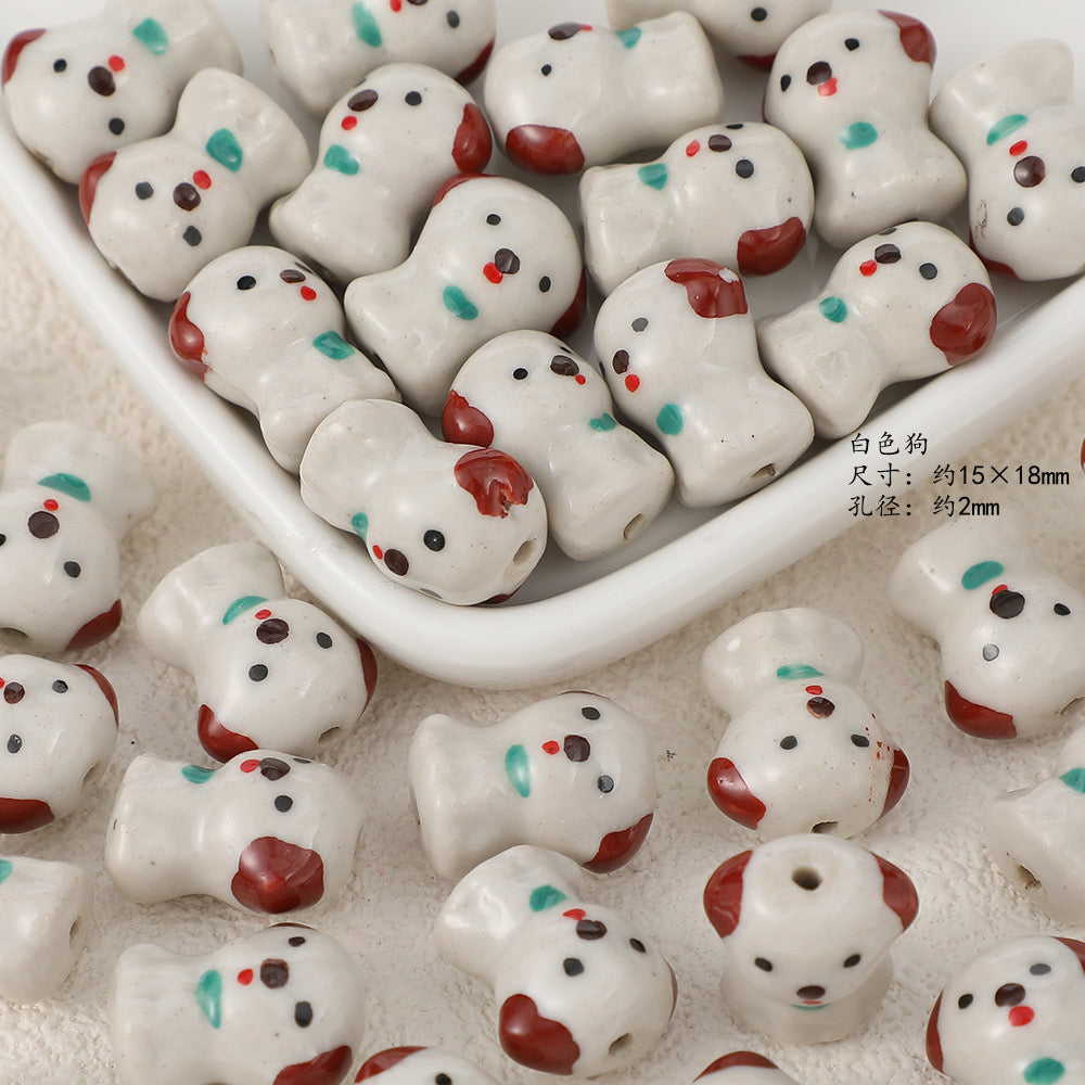 cute animal ceramic beads
