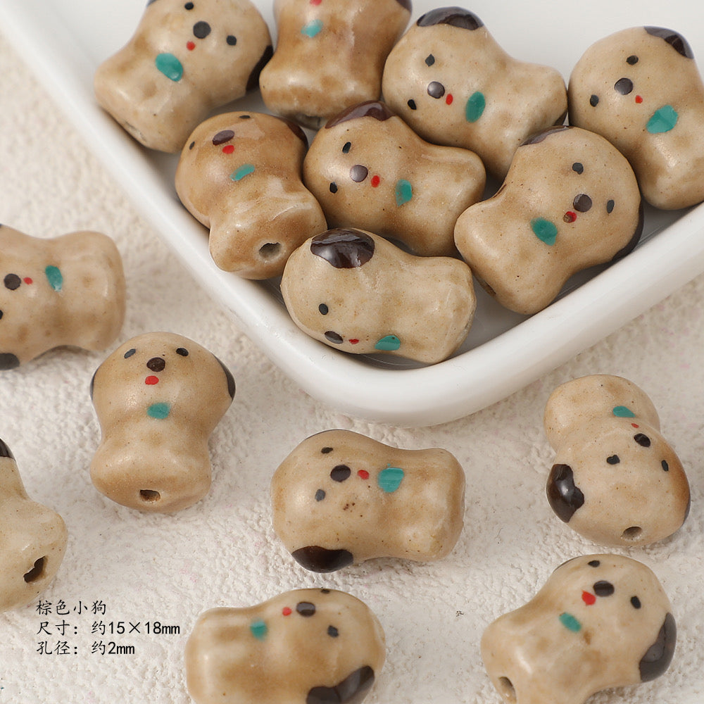cute animal ceramic beads