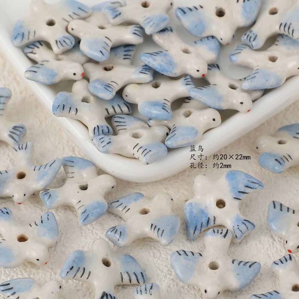 cute animal ceramic beads