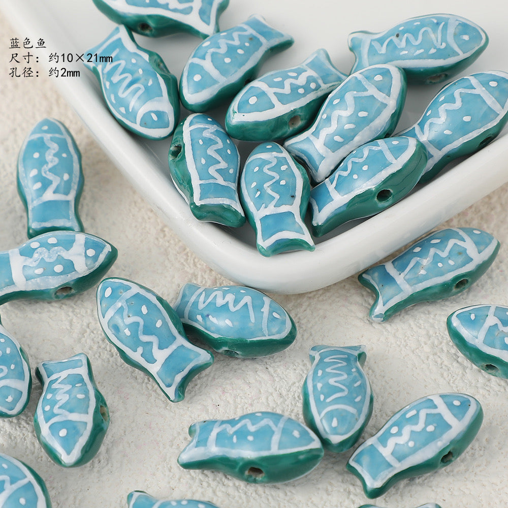 cute animal ceramic beads