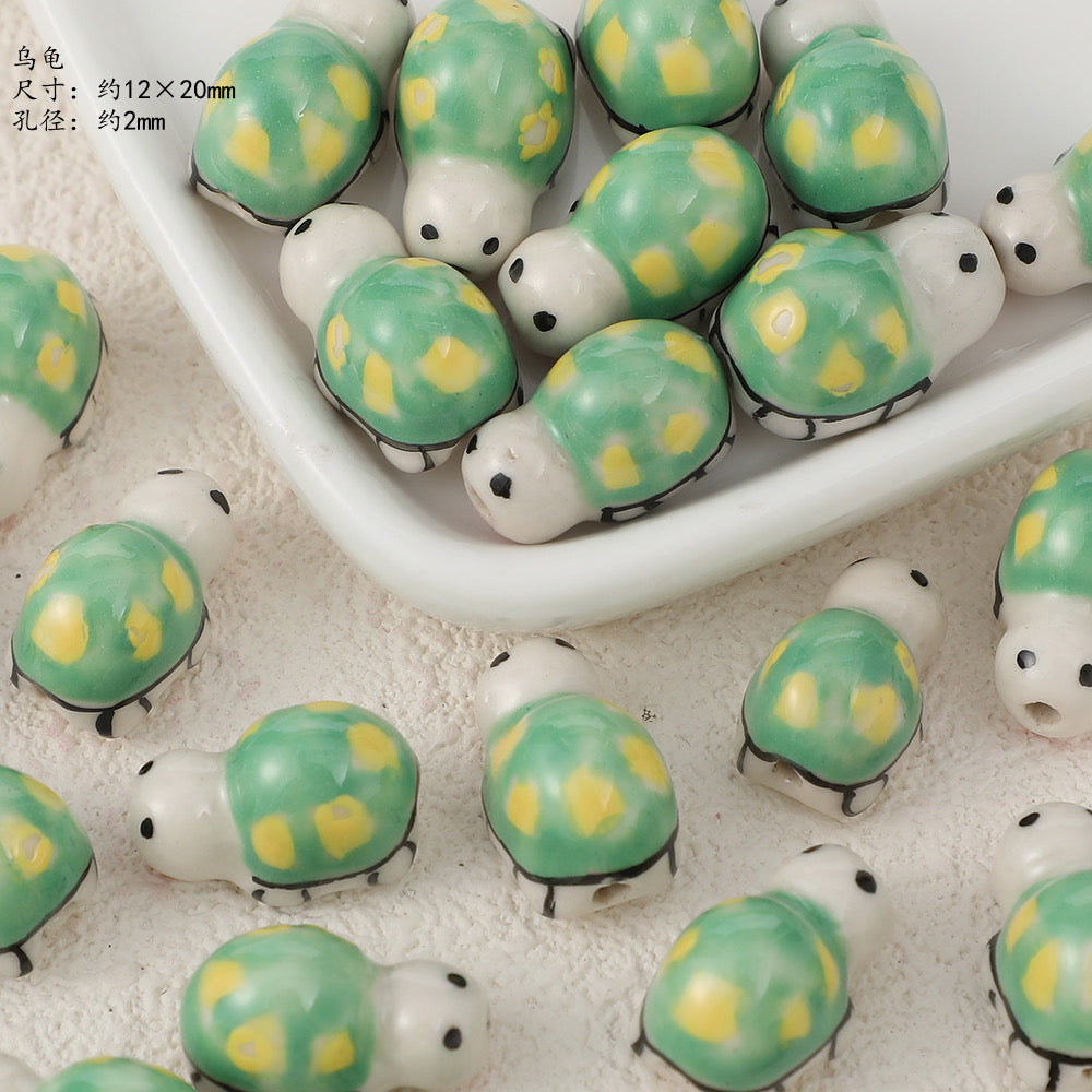 cute animal ceramic beads