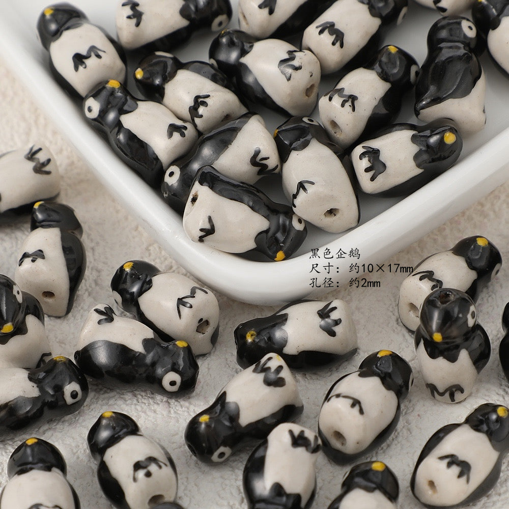 cute animal ceramic beads
