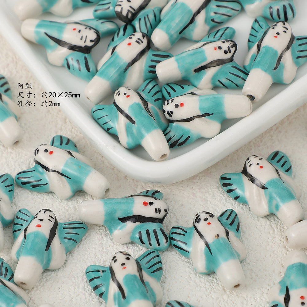cute animal ceramic beads