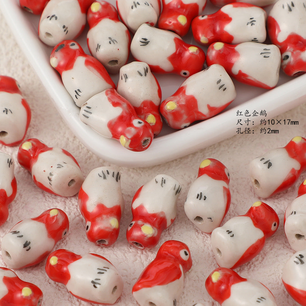 cute animal ceramic beads