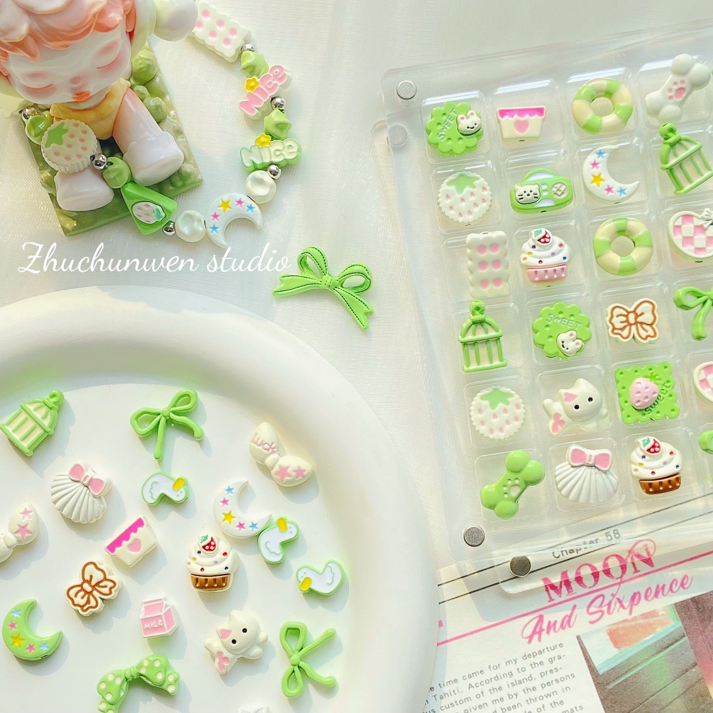 🎀 DIY Pastel Pink & Mint Alloy Charms Collection 🍓