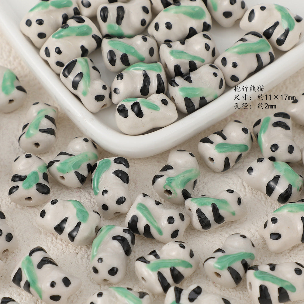 cute animal ceramic beads