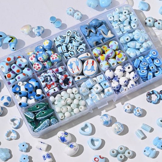 blue blue world ceramic beads