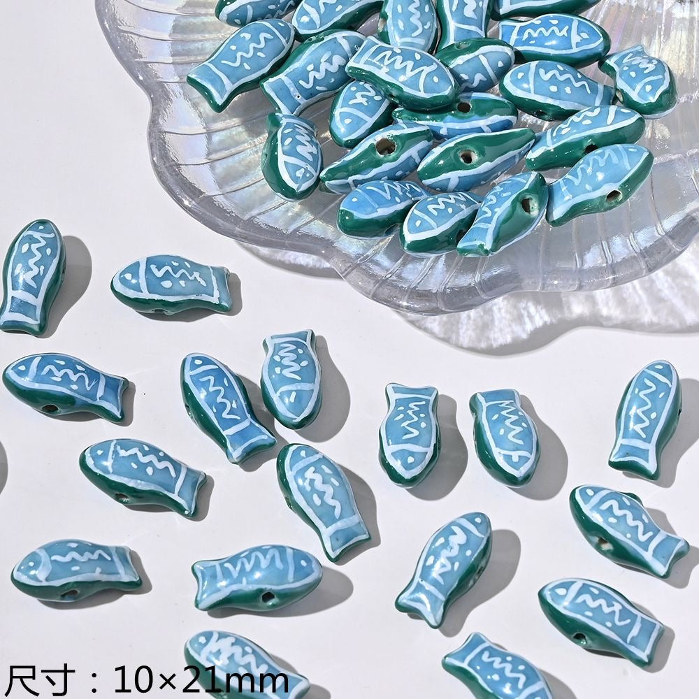 blue blue world ceramic beads