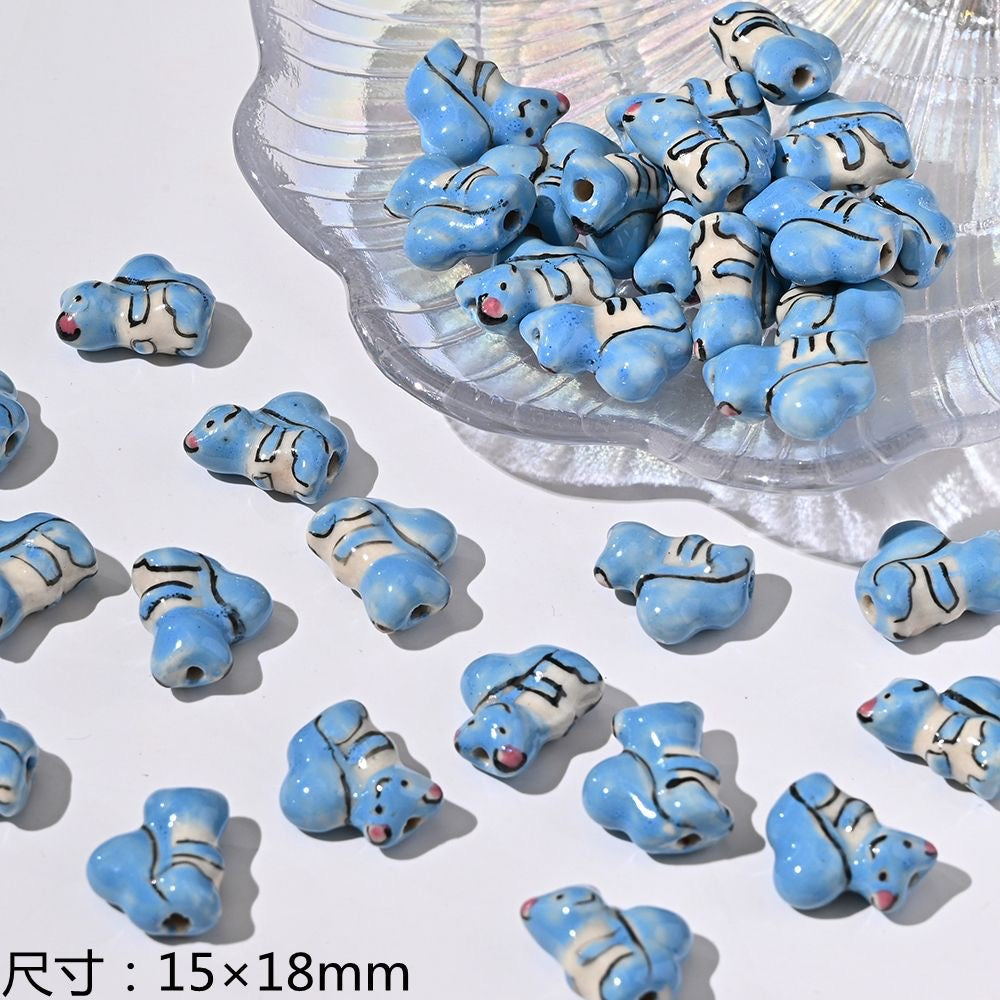 blue blue world ceramic beads