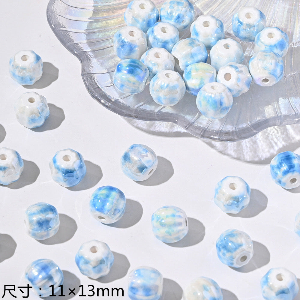 blue blue world ceramic beads