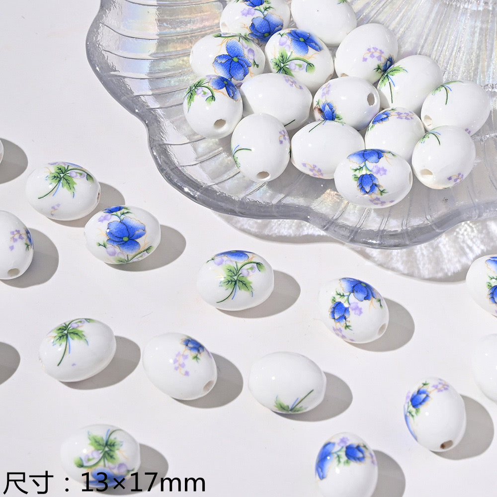 blue blue world ceramic beads