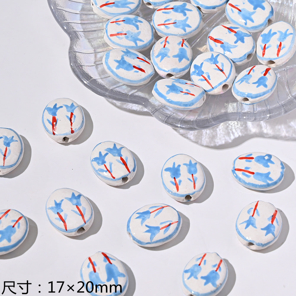 blue blue world ceramic beads