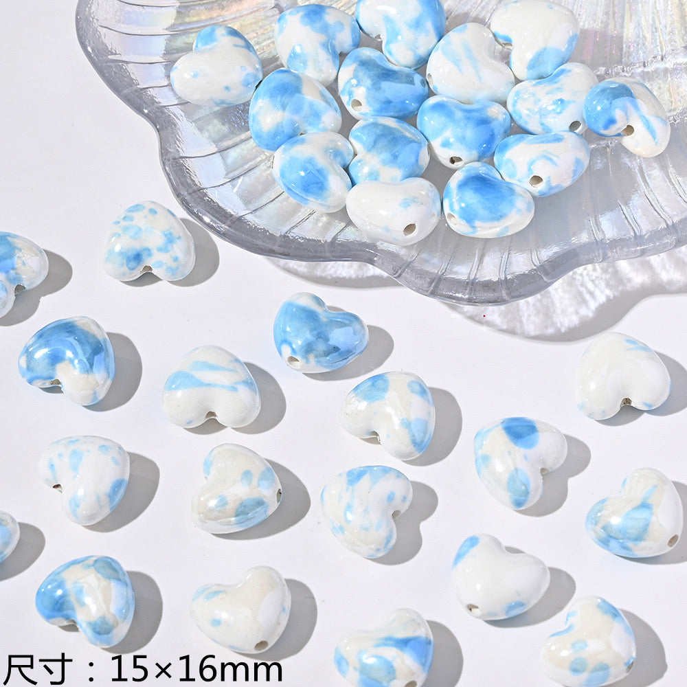 blue blue world ceramic beads