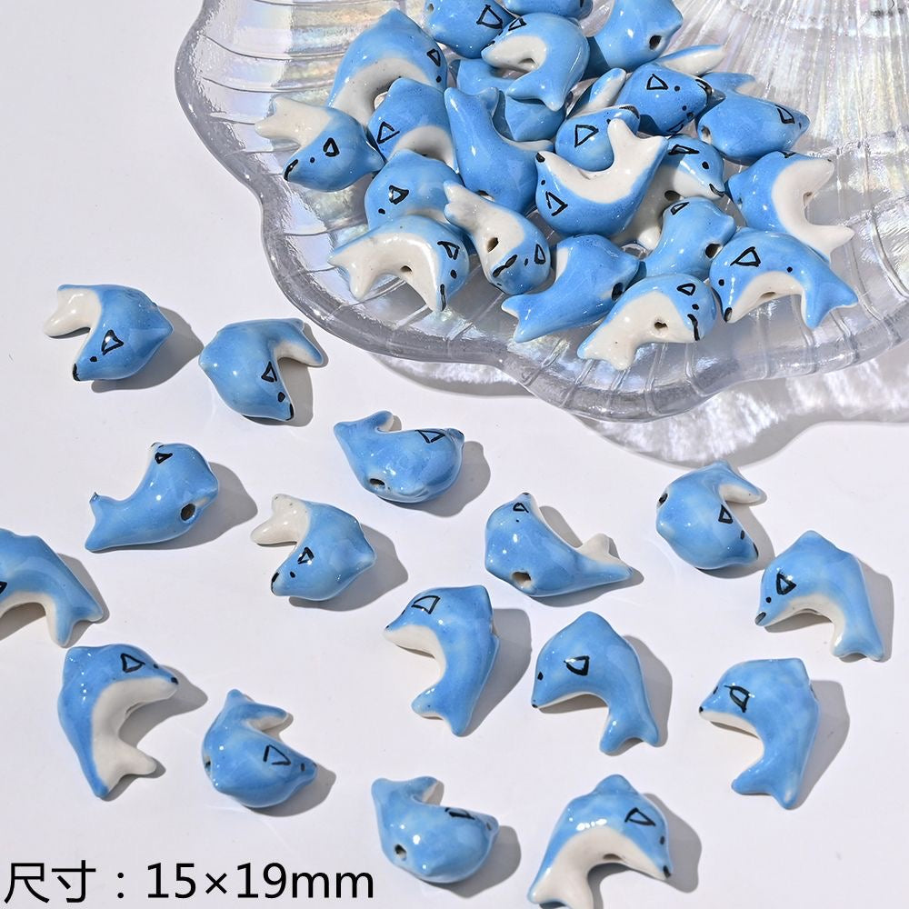 blue blue world ceramic beads