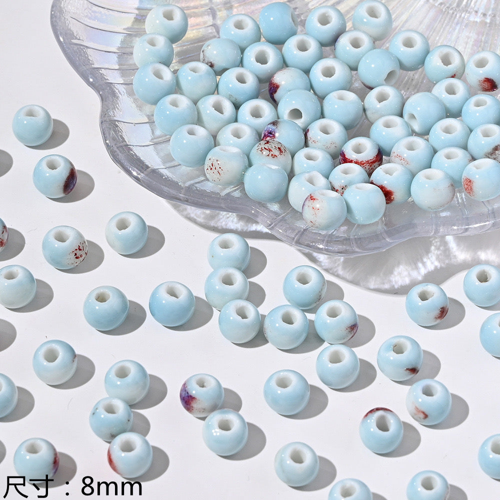 blue blue world ceramic beads