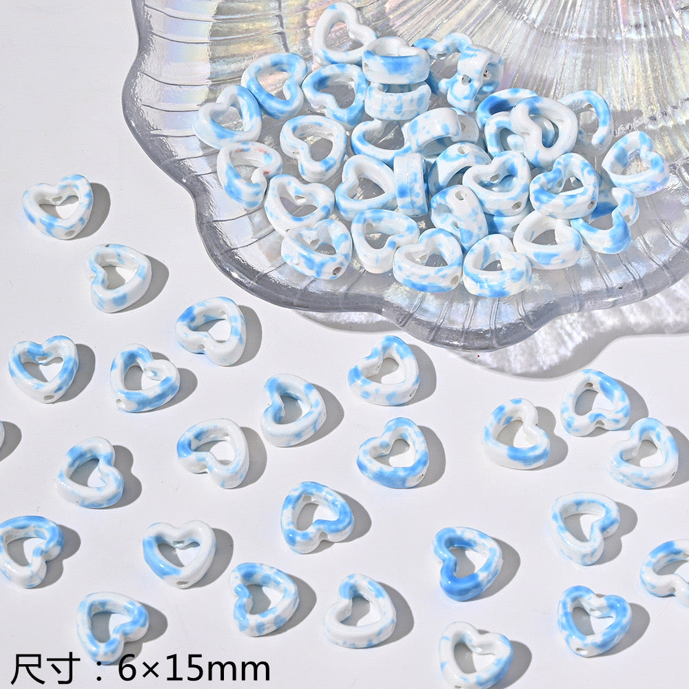 blue blue world ceramic beads