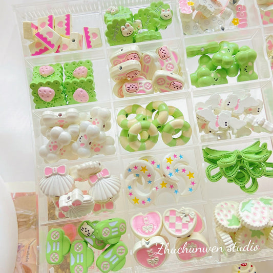 🎀 DIY Pastel Pink &amp; Mint Alloy Charms Collection 🍓